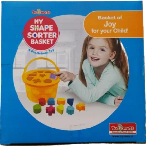 🧺 Toymate My Shape Sorter Basket – A Preschool Learning Toy for Smart Toddlers (10 Bright Shapes & Numbers)
