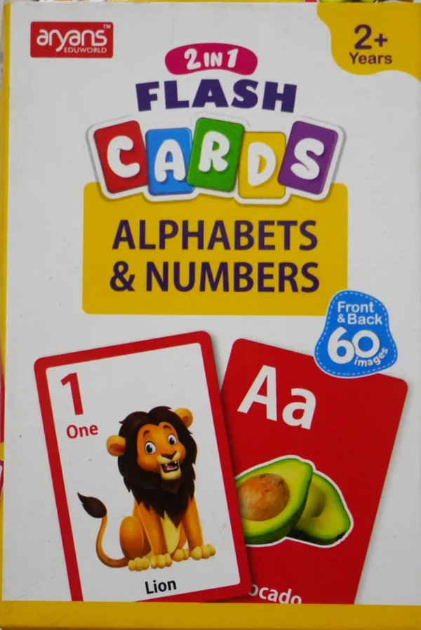 2-in-1 Alphabet & Numbers Flash Cards for Kids (60+ Images)